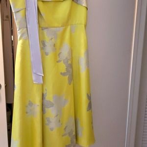 Badgley Mischa nwot silver and lime green dress